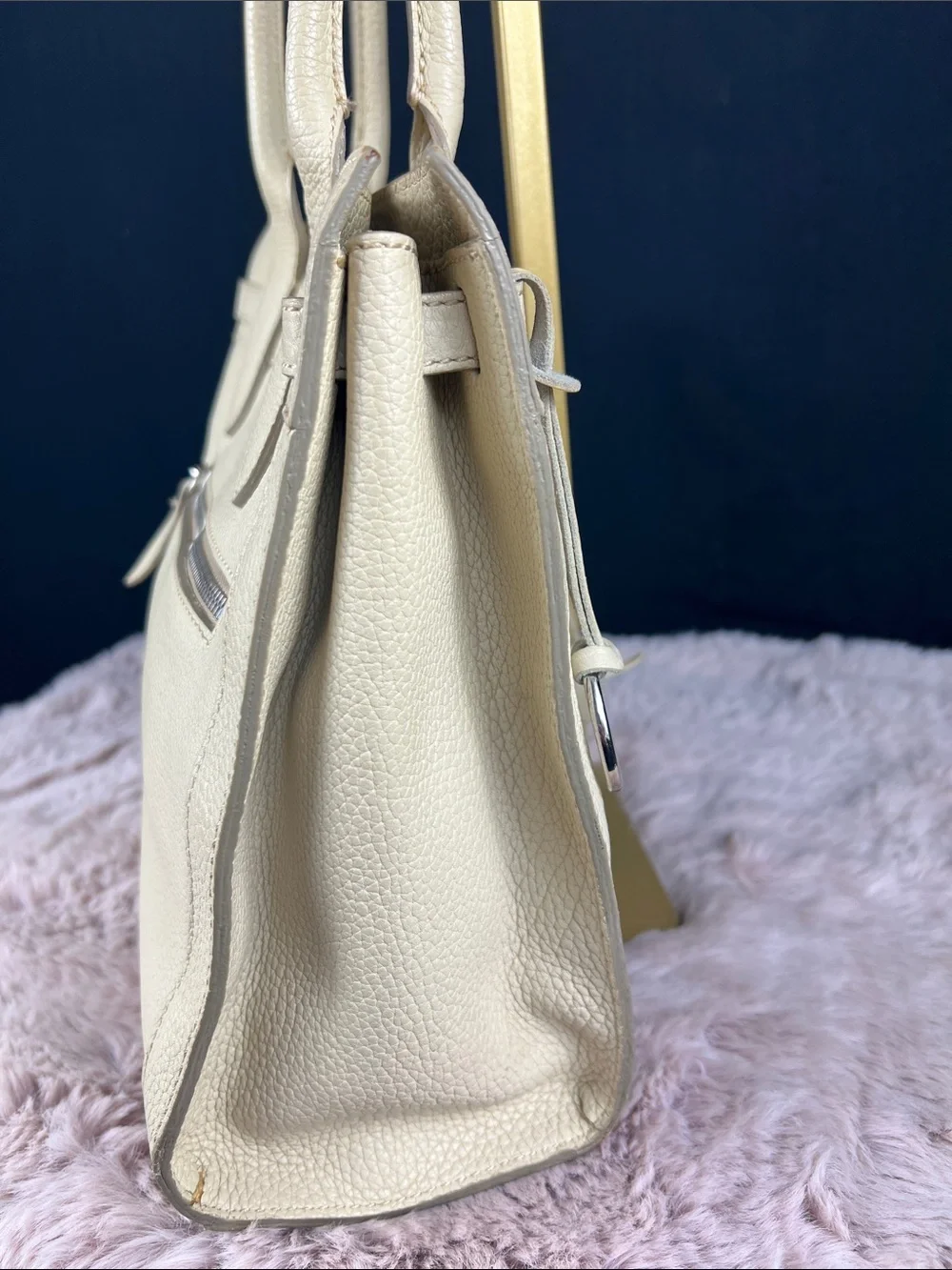 Dooney & Bourke Small Barlow Tote Ivory Pebbled Leather